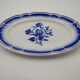 Vintage oval dish decorated with blue bouquet