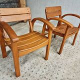 Ensemble de chaises design pour enfants en hêtre années 1950