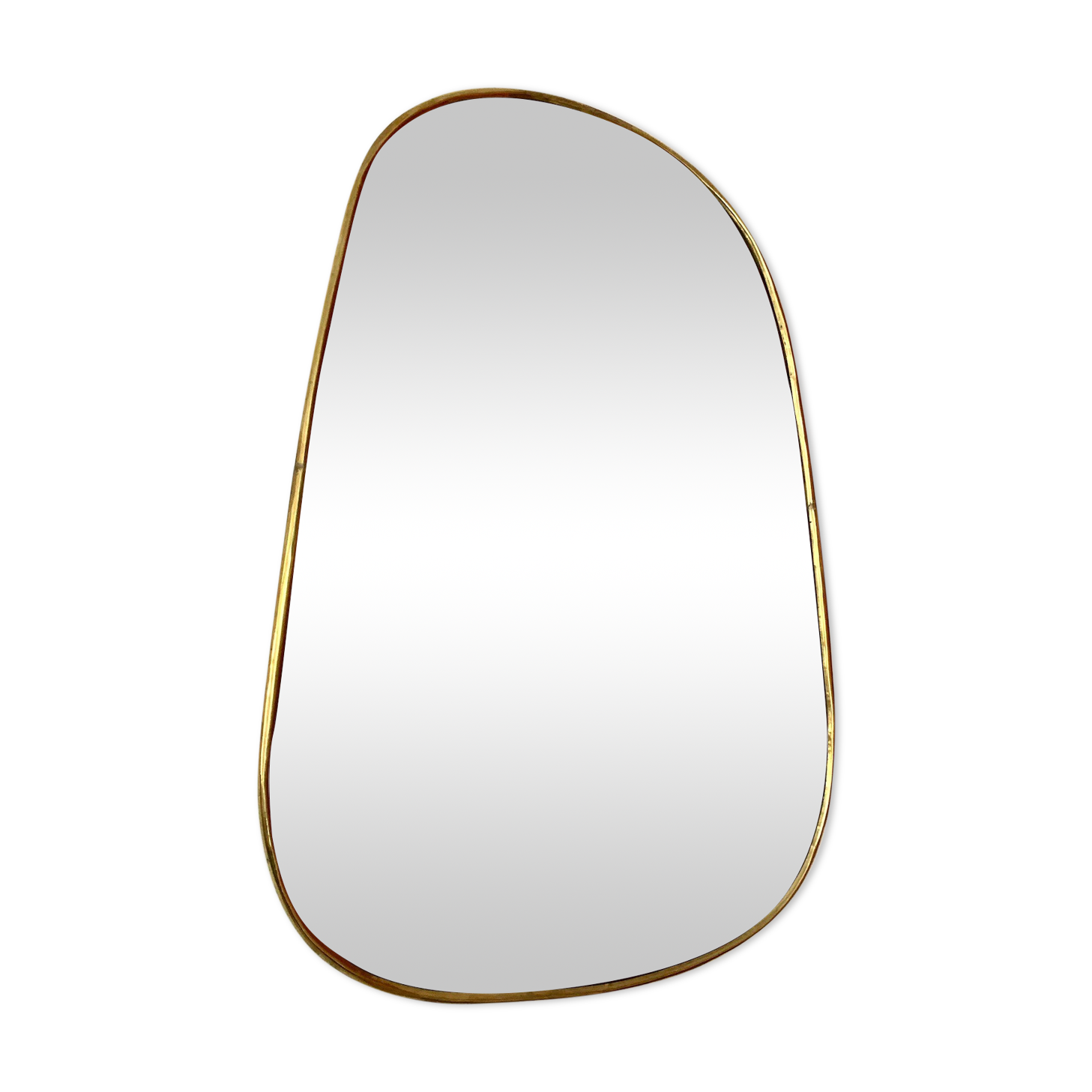 Irregular golden brass mirror