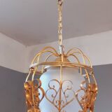 60s pendant light in gold metal