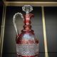 Red double-walled crystal carafe – Saint-Louis