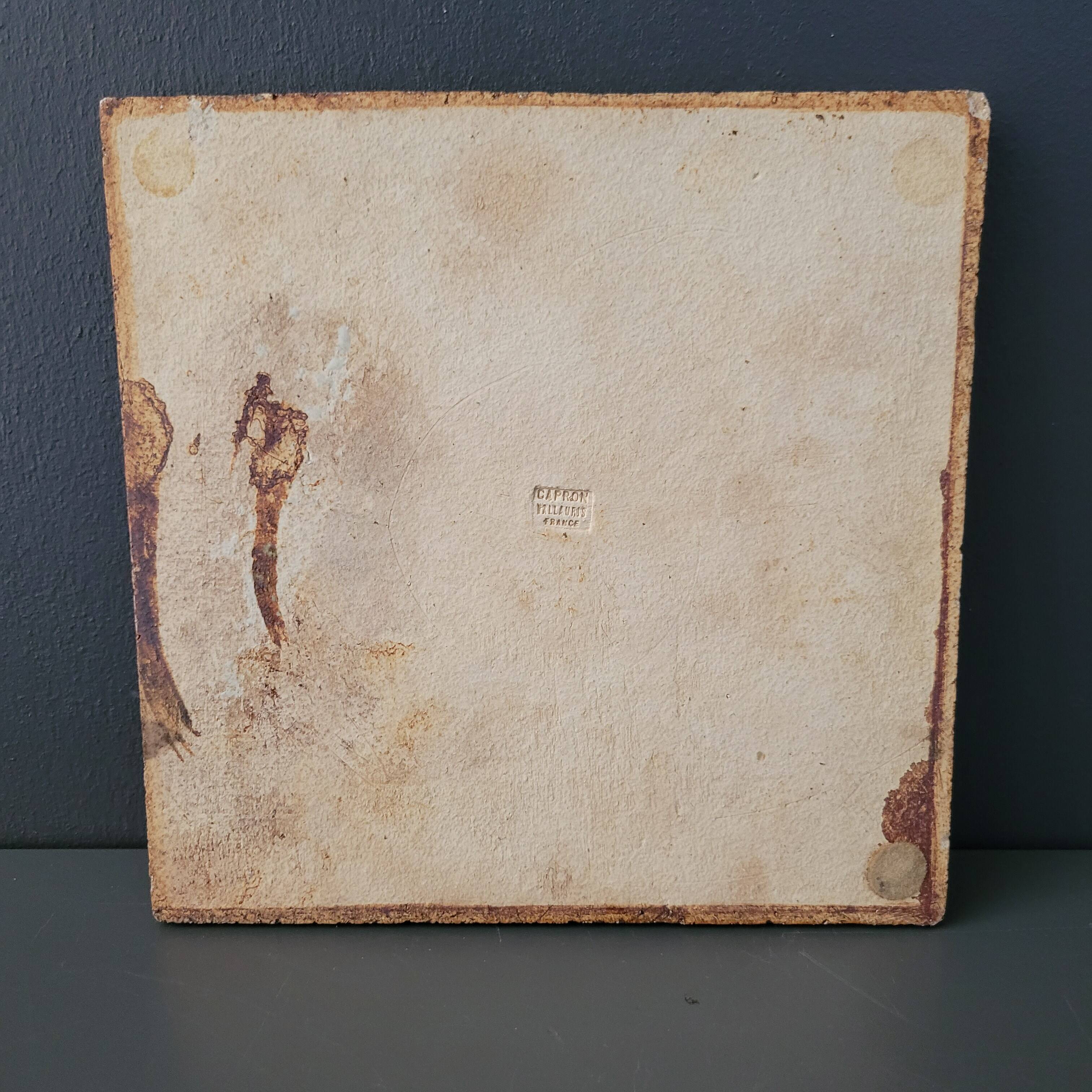 Roger Capron ceramic tile with rooster