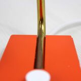 Vintage lamp in orange metal