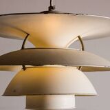 Danish brushed metal pendant light, model PH 6 ½ -6V by Poul Henningsen.