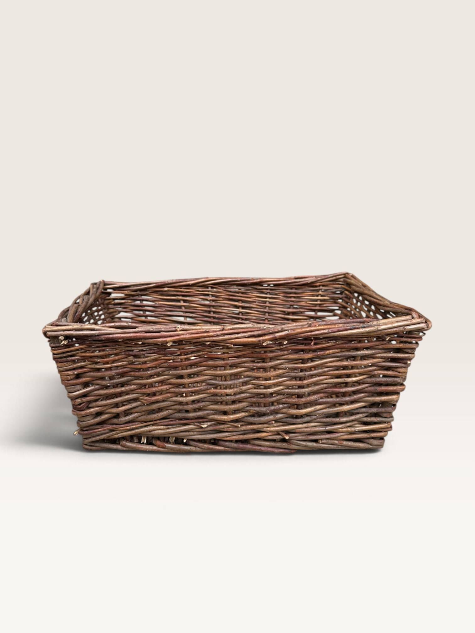 Rectangular wicker basket