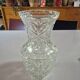 large vintage cut crystal vase