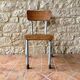 Vintage children's chair in wood and metal from the 50s/60s