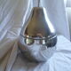 70's pear ice bucket in metal chrome collector