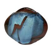 Enamelled stoneware signed vase