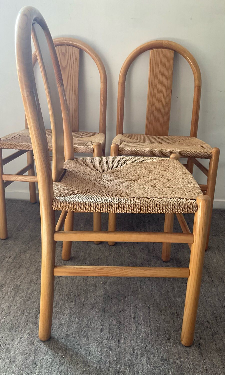 Trio of chairs Annig Sarian for Tisettanta 80s
