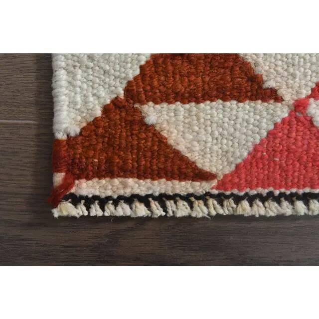 1970s Turkish Oushak Handmade Wool Cotton Beige Runner Rug 89x344