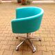 Fauteuil tissu chiné turquoise édité par CB2