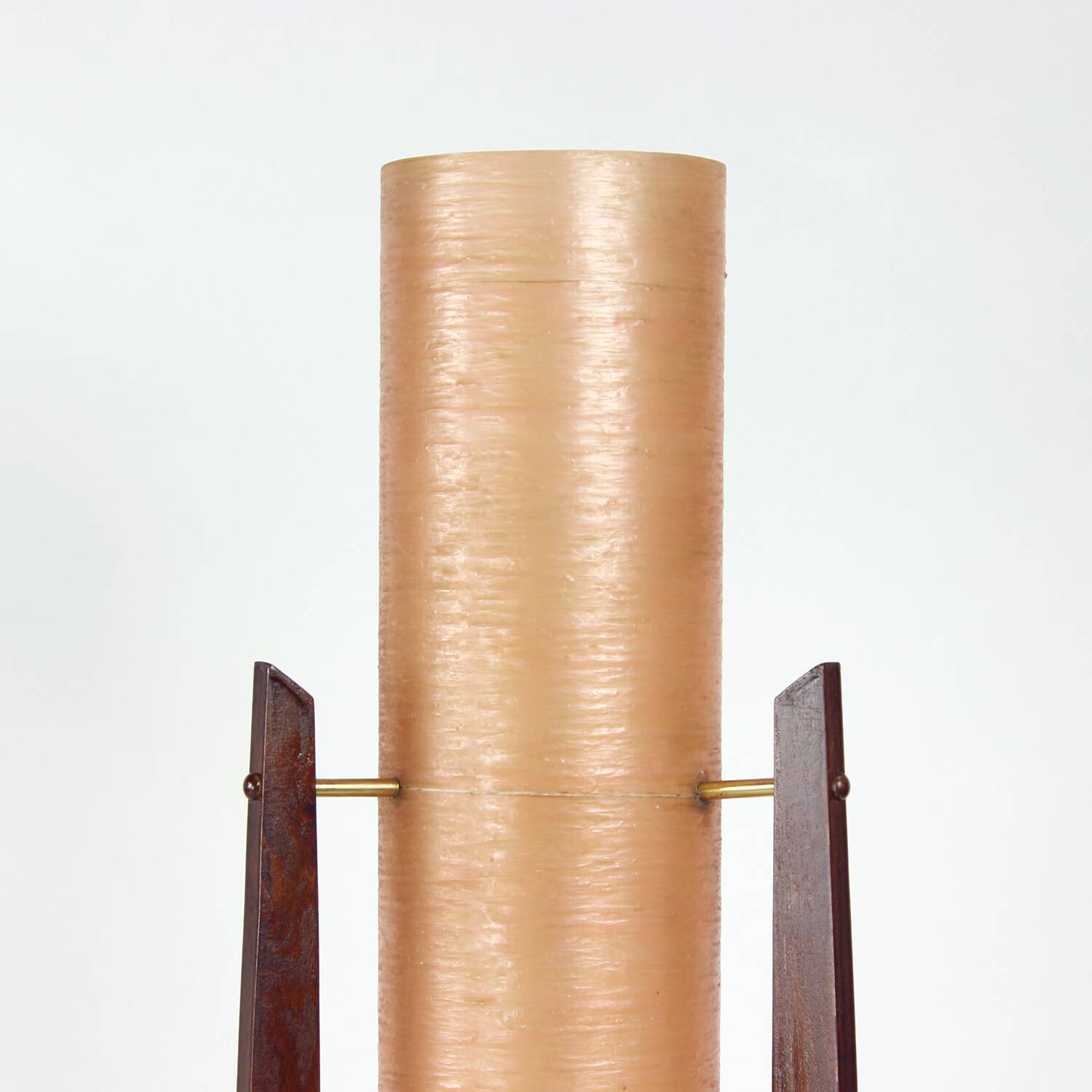 Lampe fusée sur pied de l'ère spatiale en fibre de verre rose, Tchécoslovaquie des années 1960