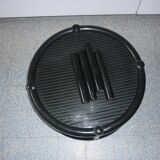Black table with 2 trays, 1970