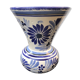 Vase quimper ceramics white vintage blue decor