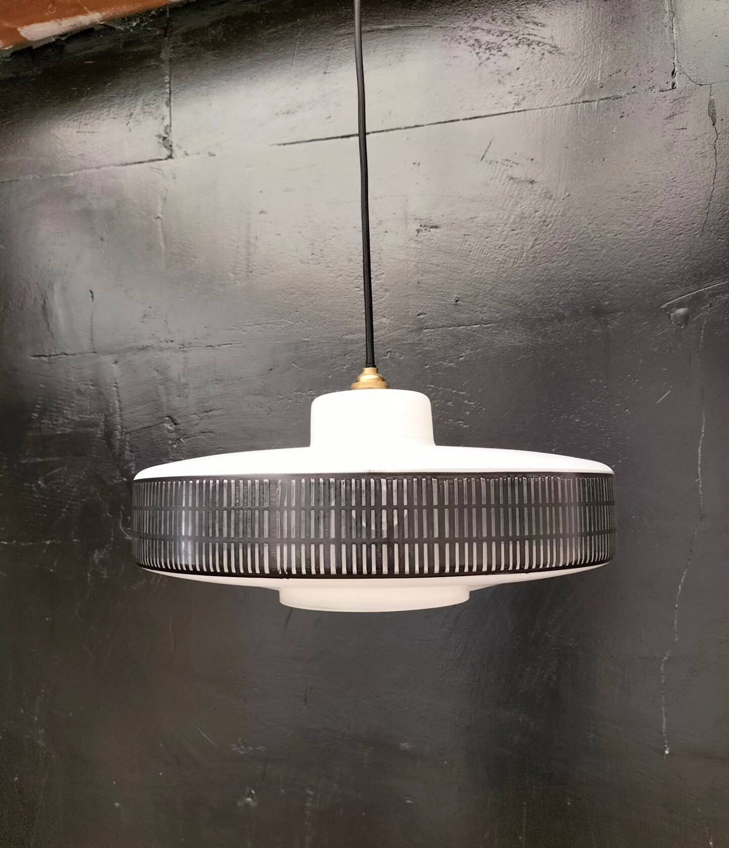 Vintage glass pendant light