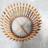 Vintage rattan planter