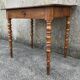 Wooden writing table or desk, Louis Philippe, turned legs, vintage