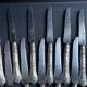 12 dessert knives (fruit) – Silver handle – Rocaille style