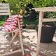 Salon de jardin bois blanc vintage