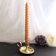 Hand candle holder called "Cave Rat" vintage golden brass