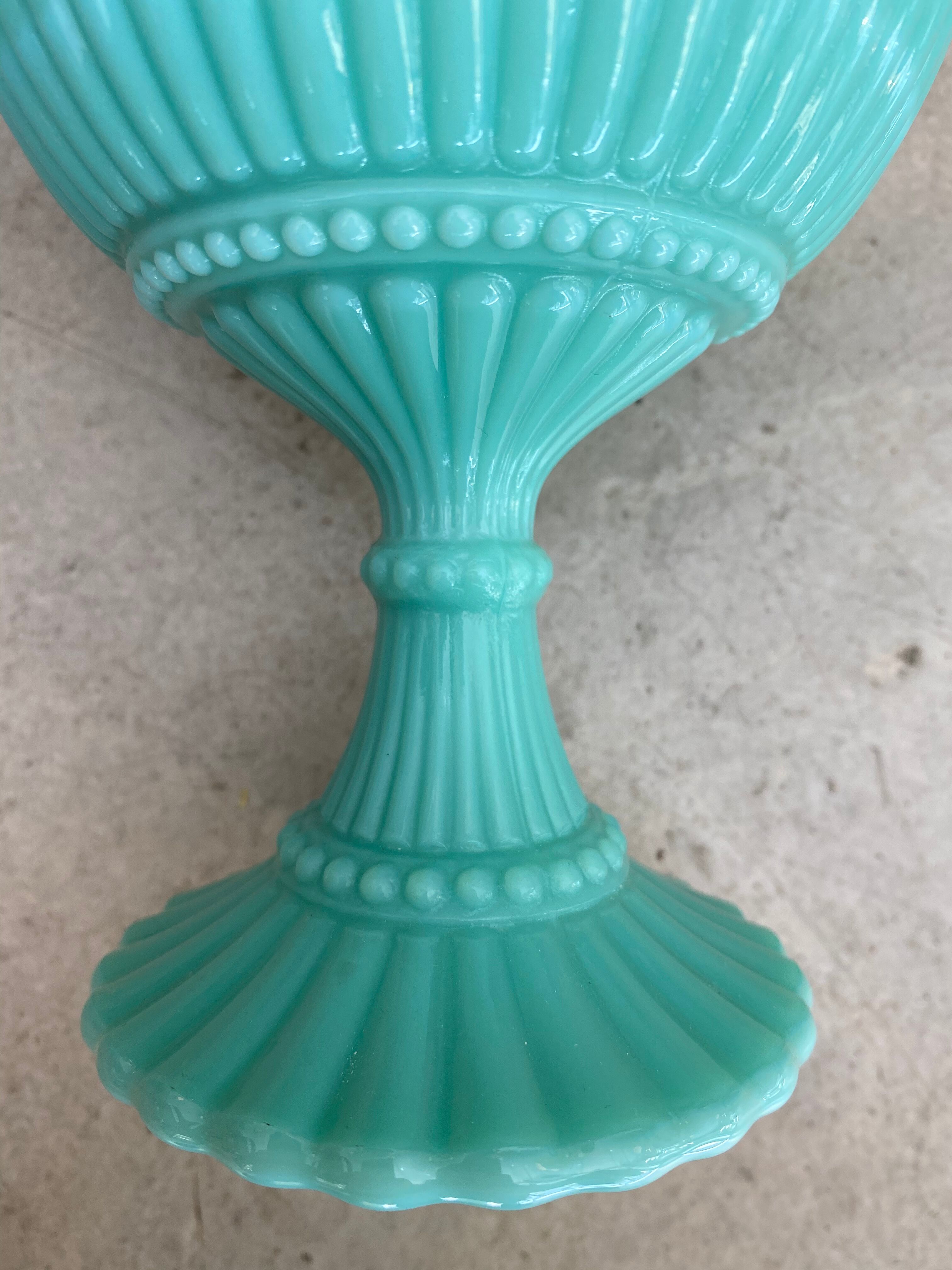 Opaline sugar bowl