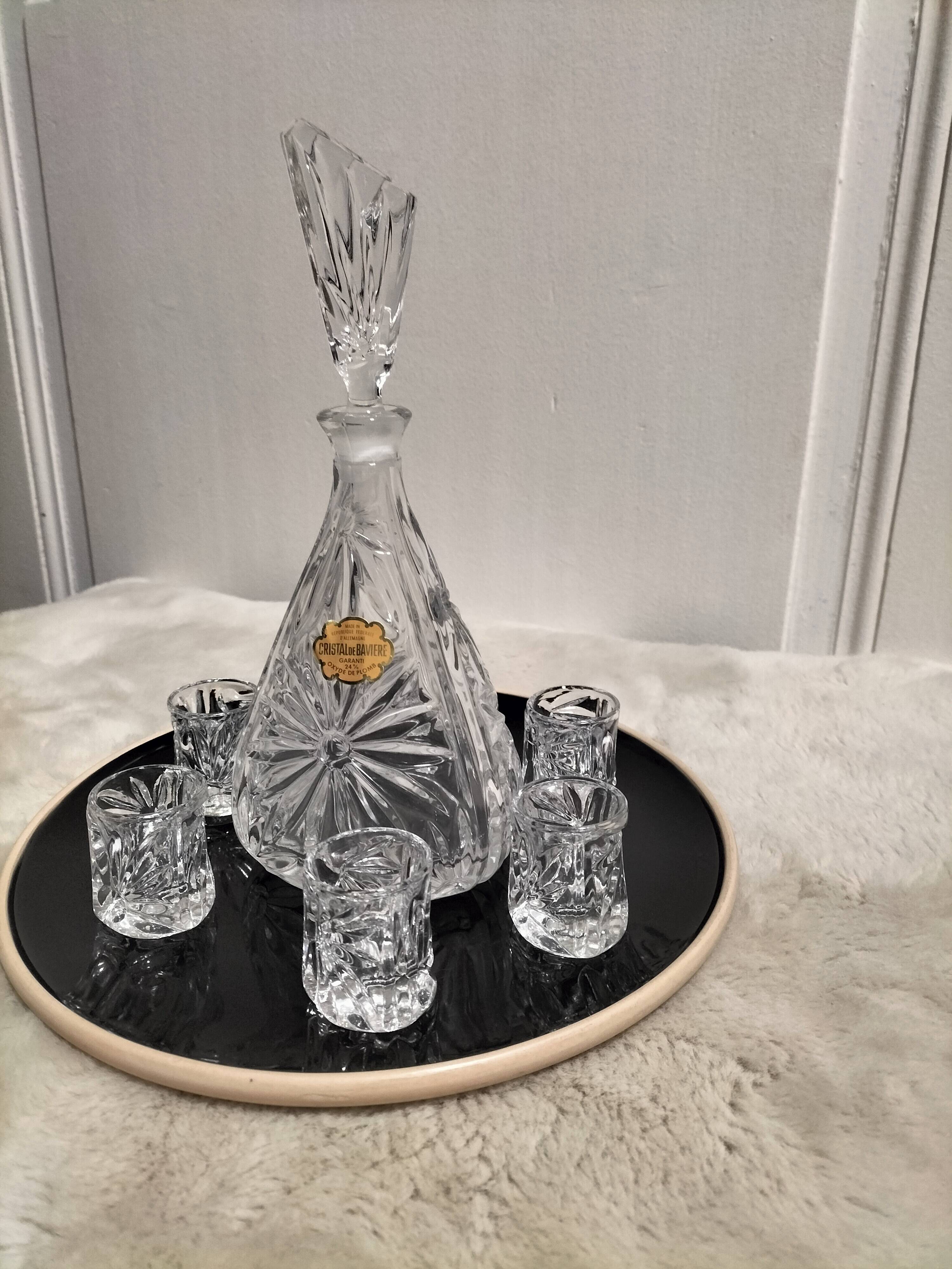 Service liqueur cristal de Bavière XX ieme siècle