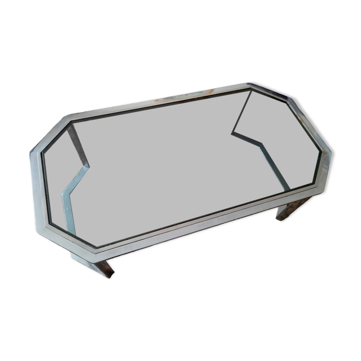 Octagonal coffee table, design by romeo rega, 1970.