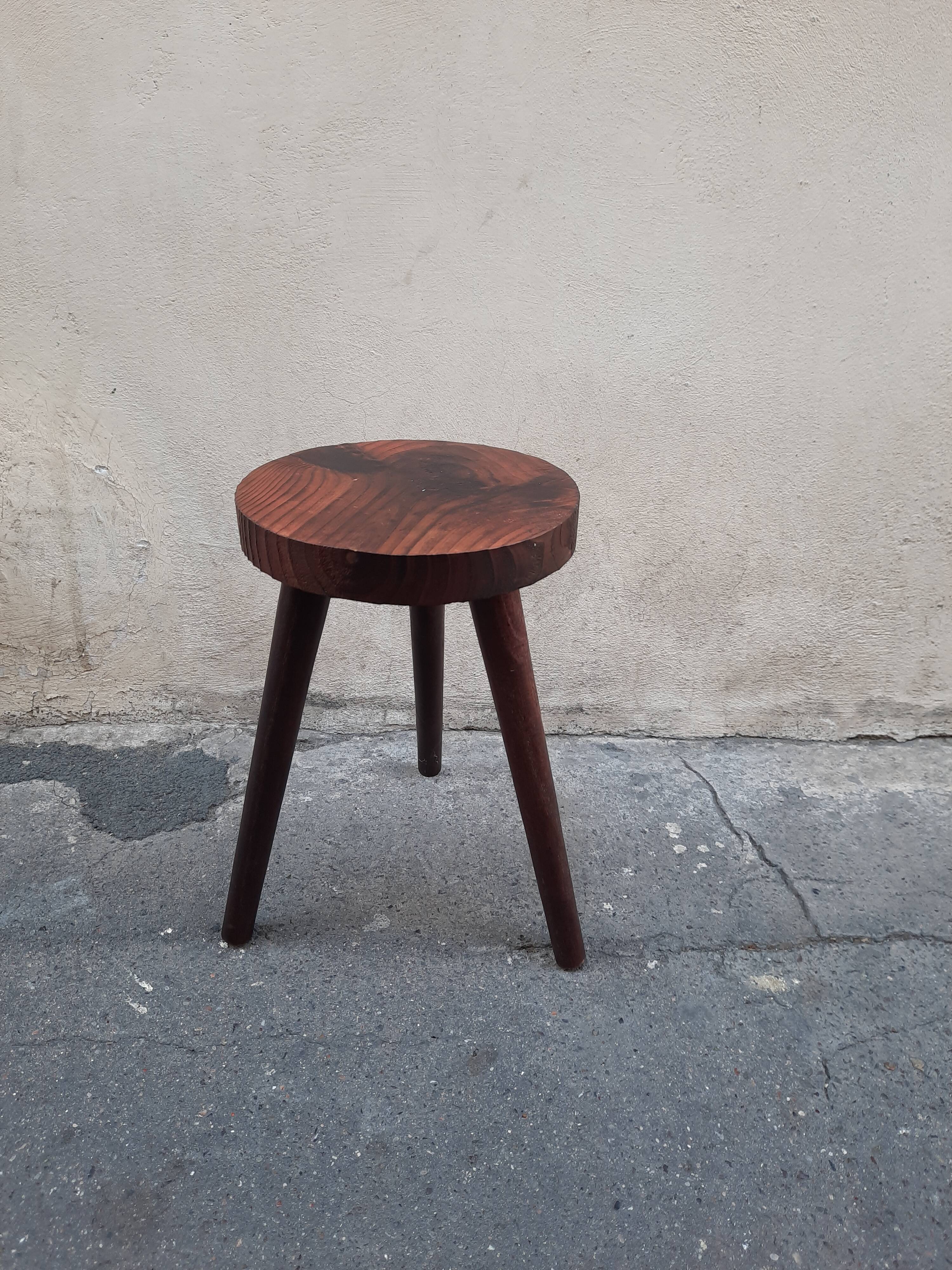 Wooden tripod stool