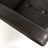 Scandinavian leather sofa, Karl Erik Ekselius for JOC, Sweden, 1950