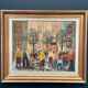 Original Swedish Oil on Canvas – “Market Scene” by Arne Wallsten – Signed