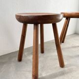 4 hammered brutalist stools