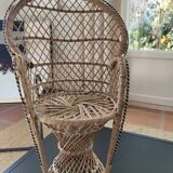 Chaise rotin poupée
