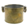 Art Deco flowerpot holder, grained pewter, Poland, 1970s