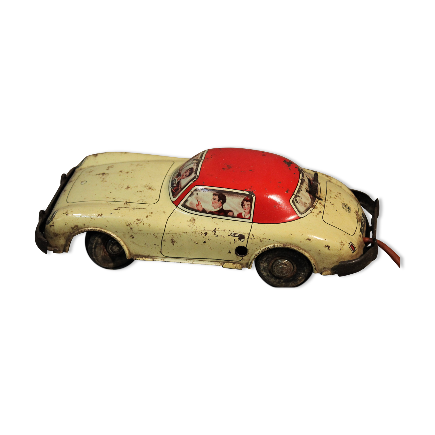 Voiture Miniature MERCEDES JOUSTRA Bleue – Tôle, Garage Jouet, état D'occasion