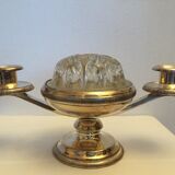 Silver metal table center