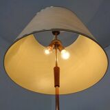 Tripod Teak & Copper Floor Lamp from Fog & Mørup, 1960s