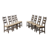 8 chaises de salle à manger Henning Kjærnulf