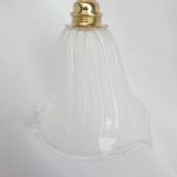 Brass and tulip wall lamp