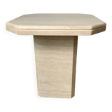 High table or pedestal table in travertine