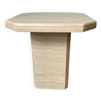 High table or pedestal table in travertine