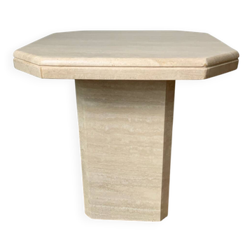 Table haute ou guéridon en travertin