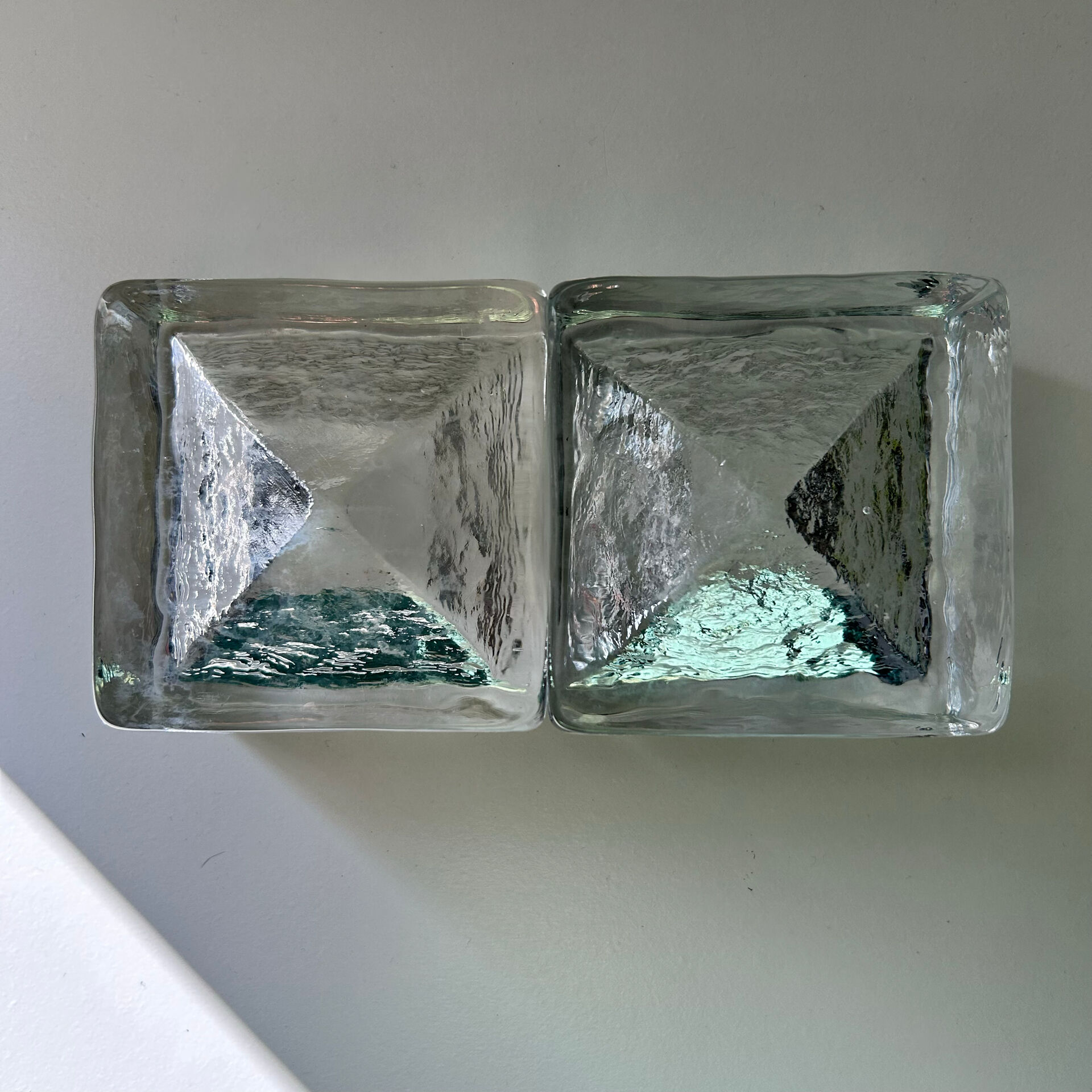 Paire de vide poches pavés de verre