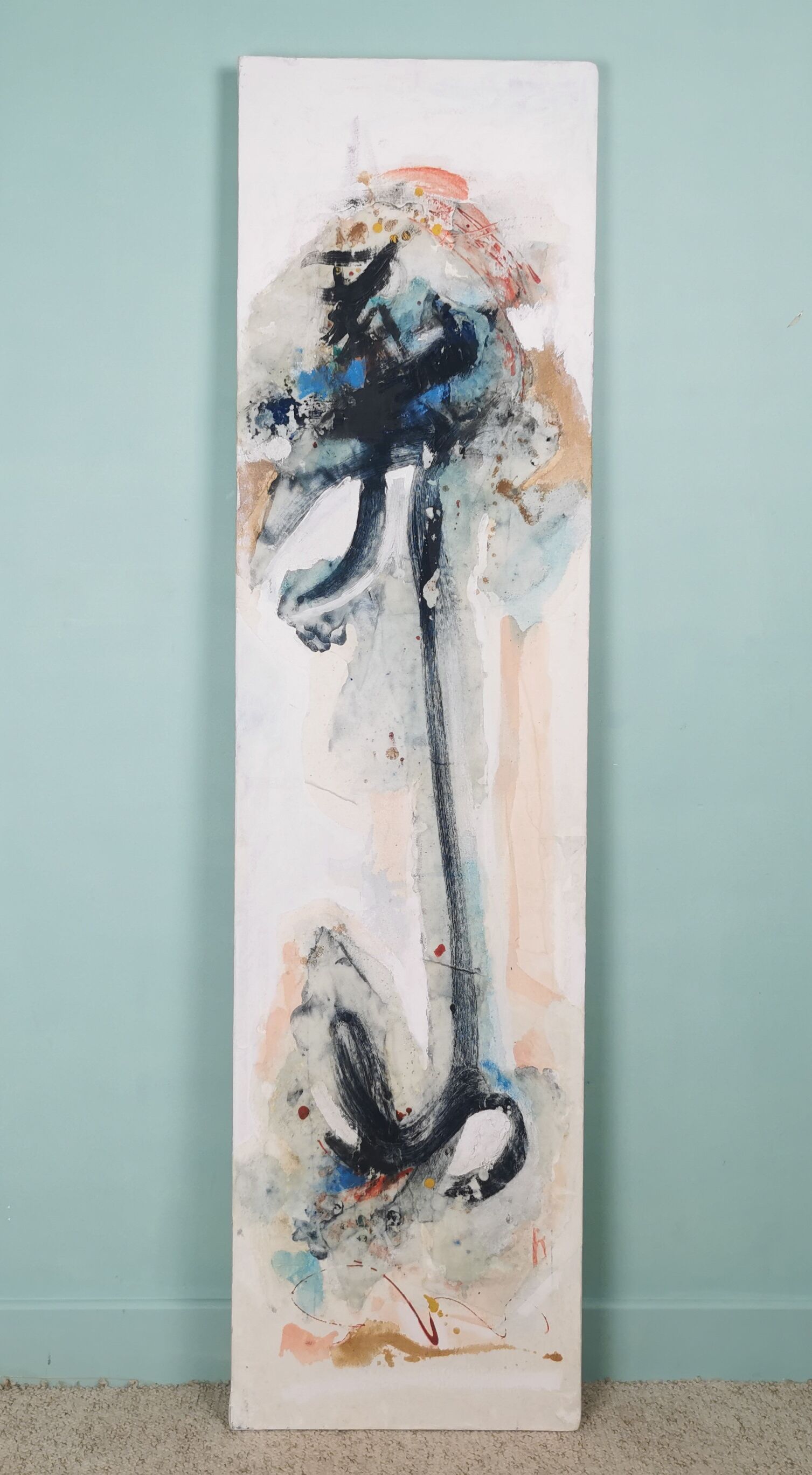 Pair of abstract paintings 60'