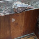Old green wood cabinet