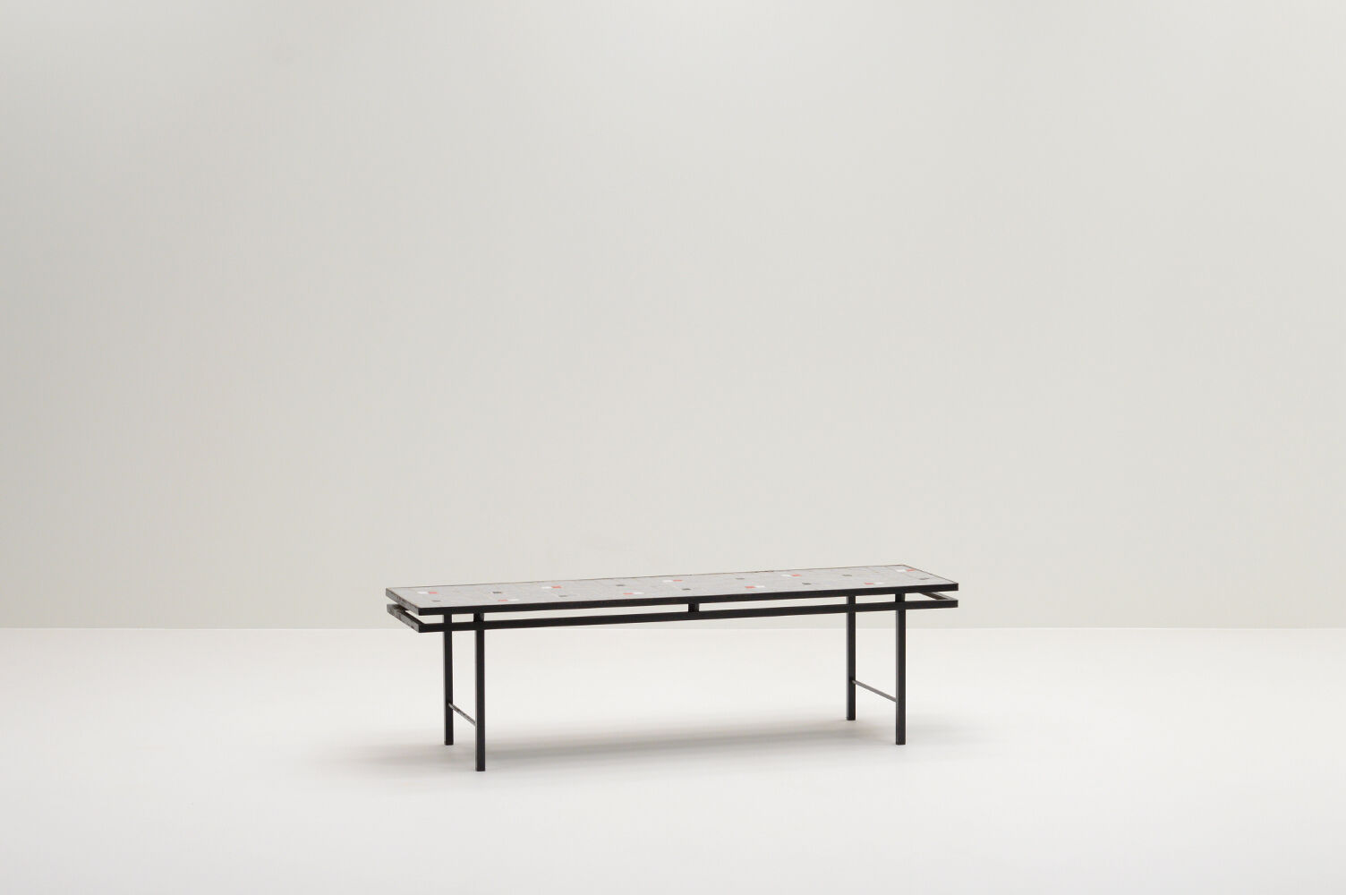 Ceramic tile sidetable, Germany 1960s.