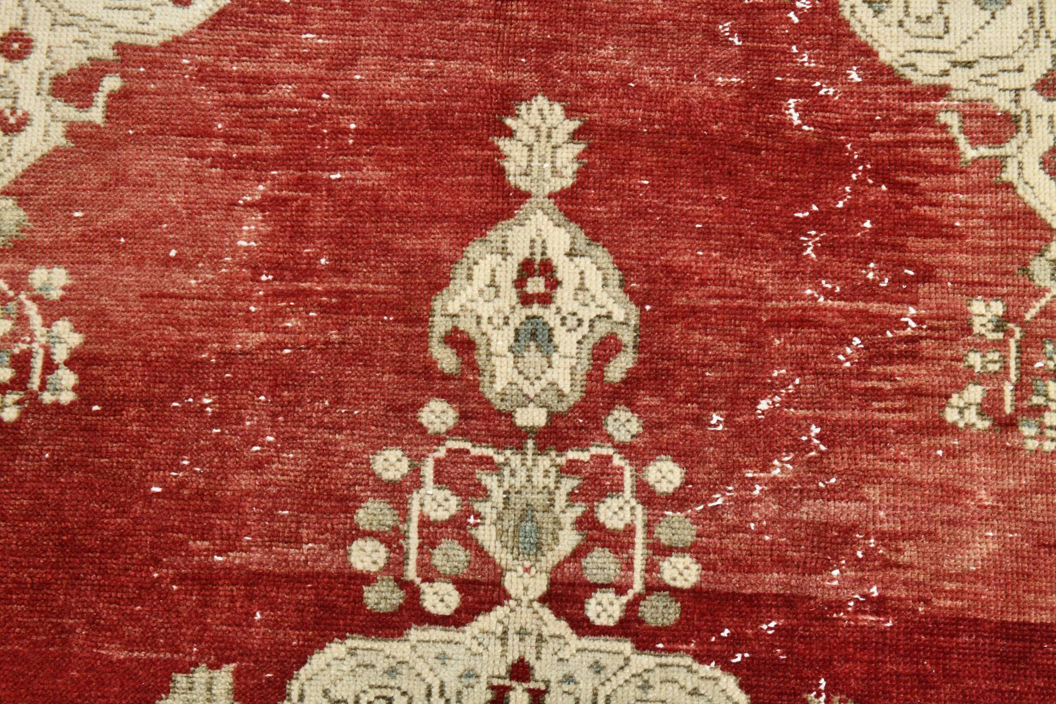 Red & Beige Oriental Vintage Rug 130x257Cm SK 22857
