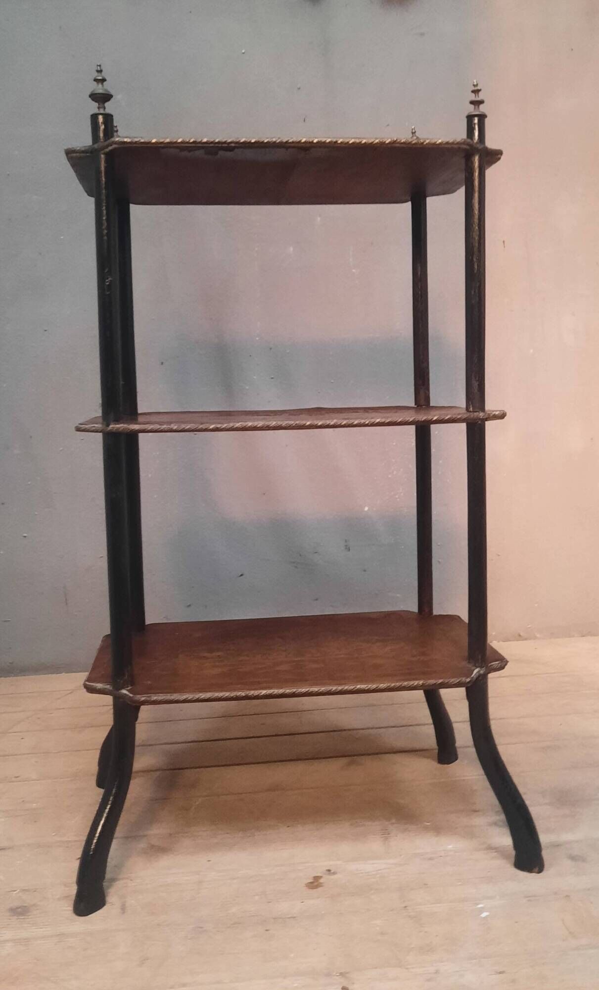 Napoleon III etagere in marquetry
