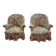 Sale of 2 crapaud armchairs.