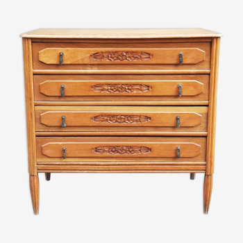 Art Deco chest of drawers 30s in solid wood
